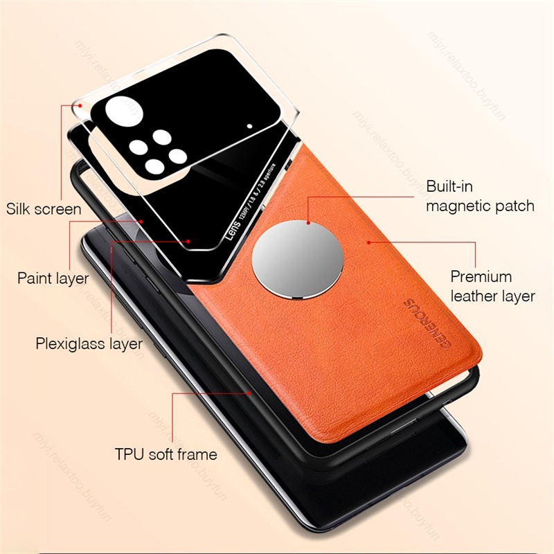 Ốp Điện Thoại Da Mềm Nam Châm Chống Sốc Dành Cho Xiaomi Redmi 10C 10 Note 11 10 10S 12 K50 Poco M3 F3 X3 GT Mix 4