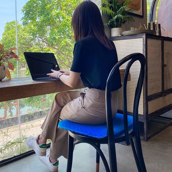 Đệm Ngồi Gel lưới 3D Thoáng Khí Tuần Hoàn Tiện Lợi - Nệm Ngồi Ghế Văn Phòng, Ghế Làm Việc