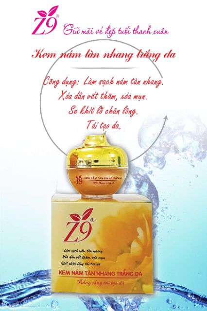 Kem Nám Tàn Nhang Trắng Da Z9  Hộp 12G Z21