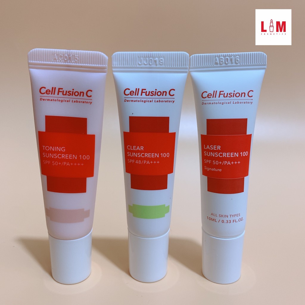 (Mini) Kem chống nắng Cell Fusion C Laser / Clear / Toning Sunscreen 10ml [Chính Hãng]