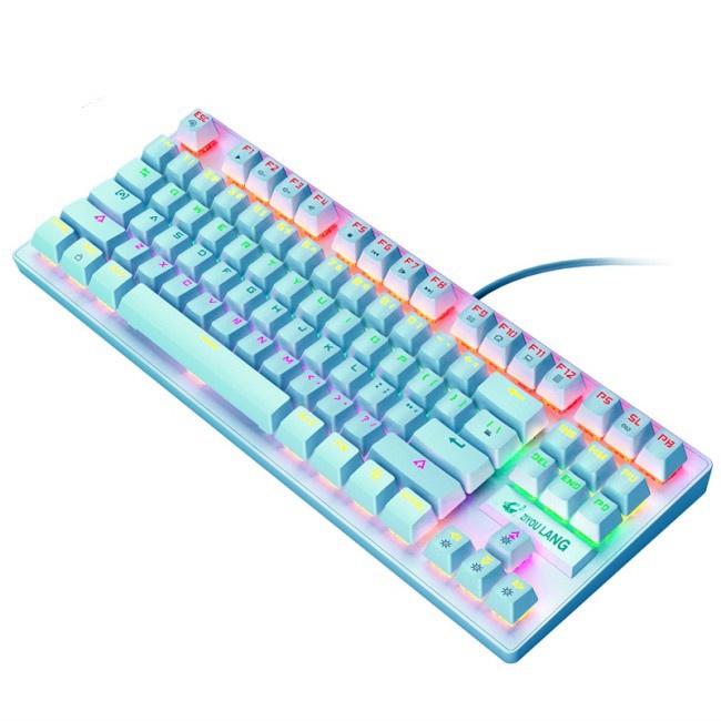 Bàn phím cơ K2 Pro Crack ZIYOULANG bản nâng cấp 2022 ánh sáng cầu vòng 7 màu, 10 chế độ nháy