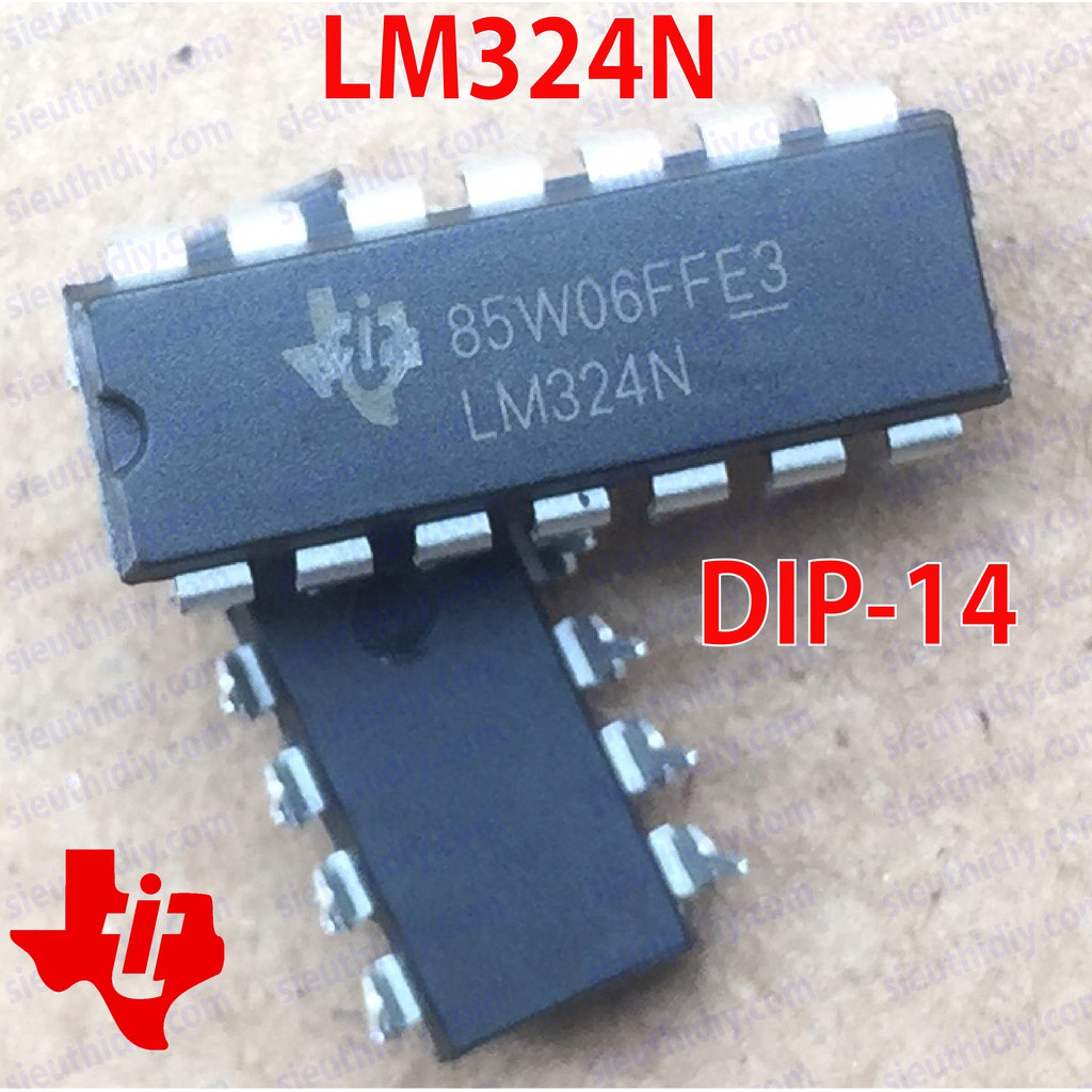 IC LM324N hãng TI  Low-Power, Quad-Operational Amplifiers