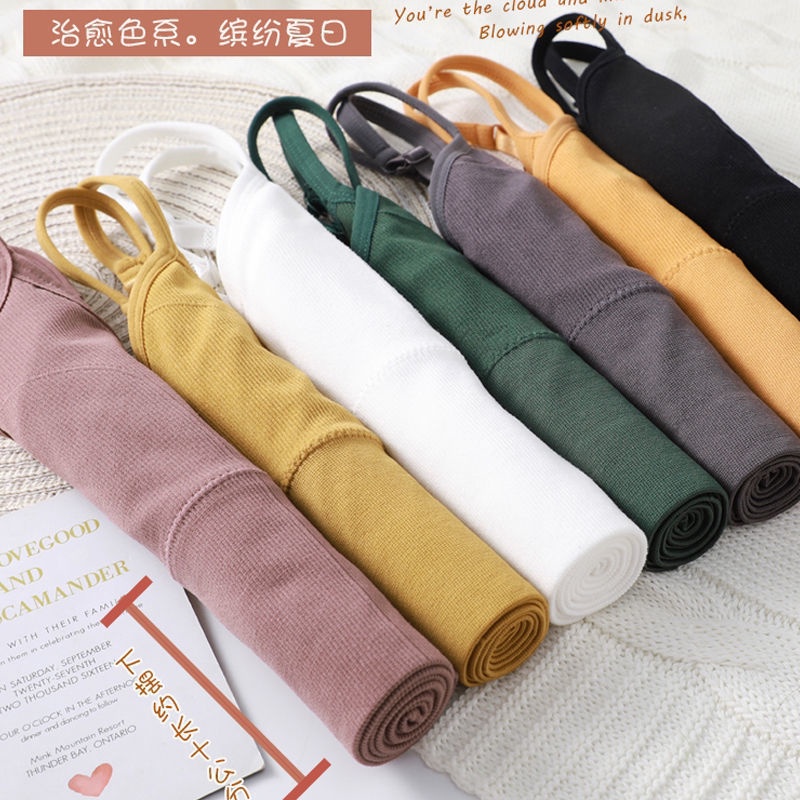 Áo hai dây dáng chữ U có đệm ngực thiết kế thời trang phong cách mùa hè cho nữ