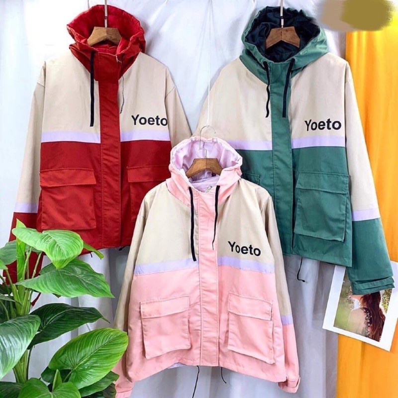 Áo khoác Kaki 2 màu chữ yoe to