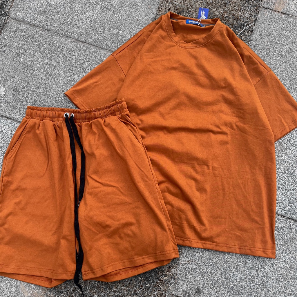 Bộ Áo Quần basic trơn nhiều màu MEANSTORE set đồ unisex nam nữ dáng rộng form oversize phong cách Ulzzang Hàn Quốc