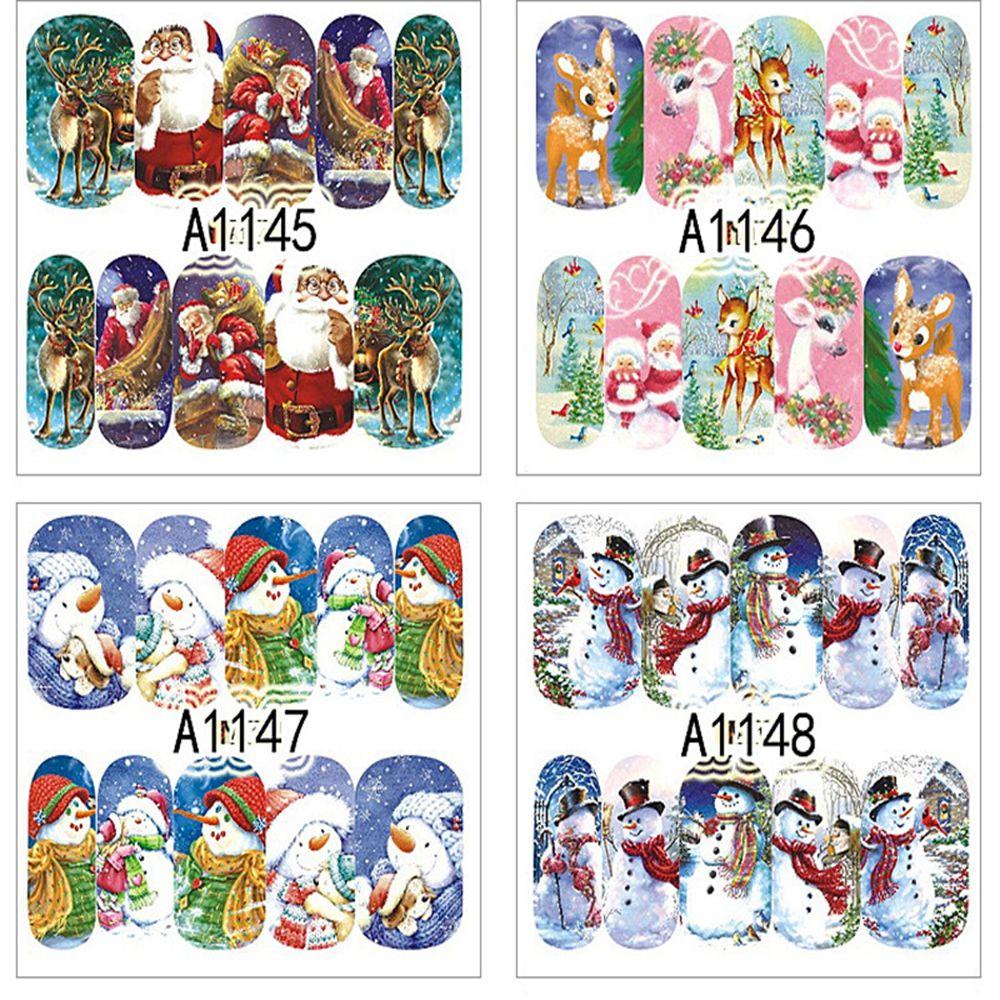 Set 12 Miếng Dán Trang Trí Móng Tay Nghệ Thuật Nhiều Họa Tiết Dành Cho Nữ