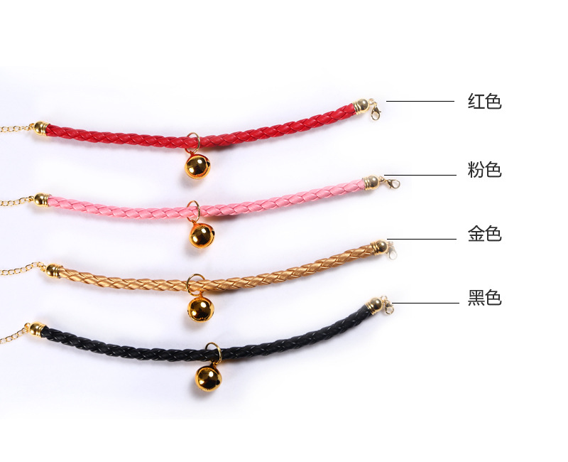 Vòng cổ da PU có chuông cho thú cưng