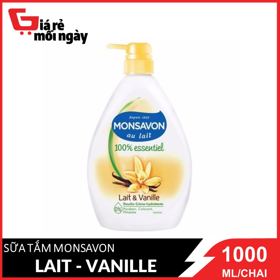 Sữa tắm Monsavon Lait &amp; Vanille 1000ml