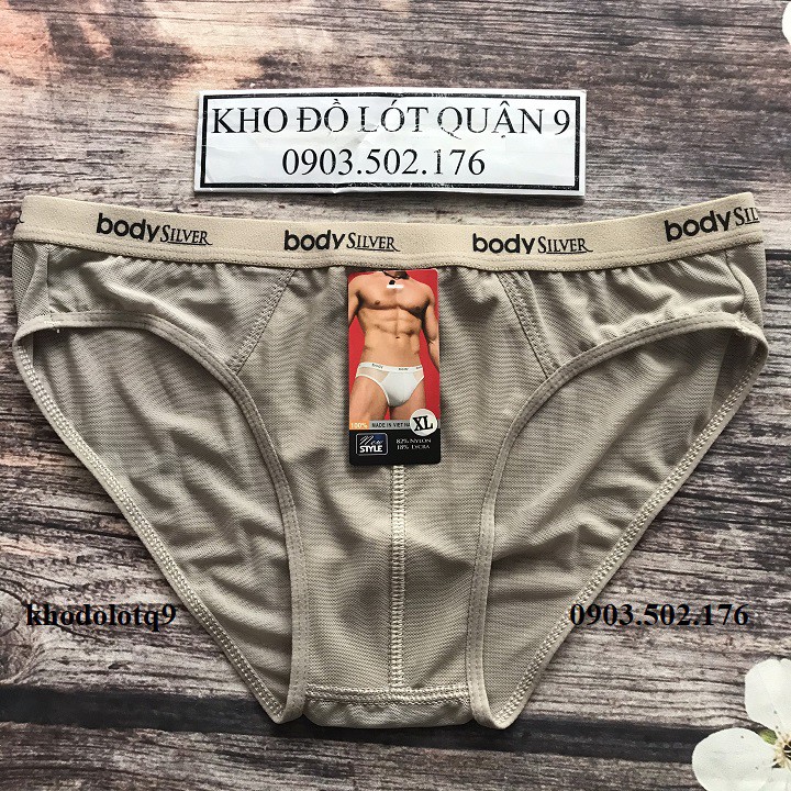Quần lót nam vải lưới body sliver thoáng mát ( giao màu ngẫu nhiên)