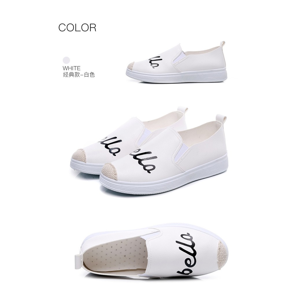 Xả lẻ size| Giày nữ| Giày lười nữ da PU cá tính, trẻ trung | Slip on nữ