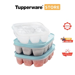 Khay đá Ice Tray 160ml nhiều màu sắc, có nắp Tupperware