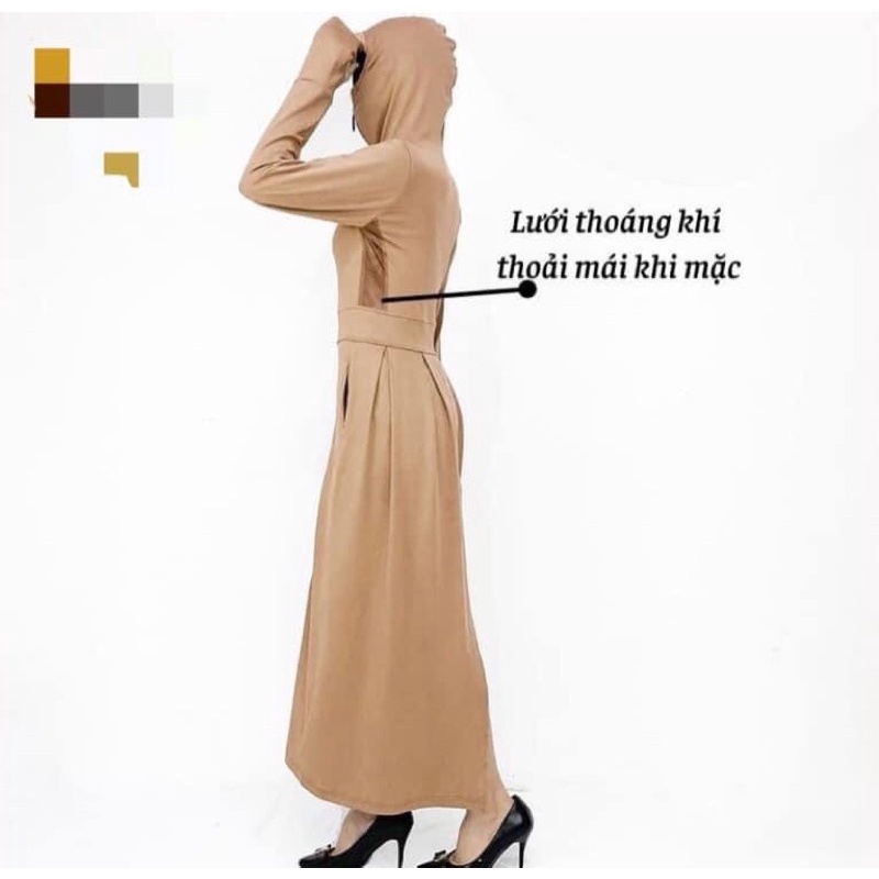 Áo khoác chống nắng 2 lớp NANGFASHION toàn thân, đai eo tôn dáng