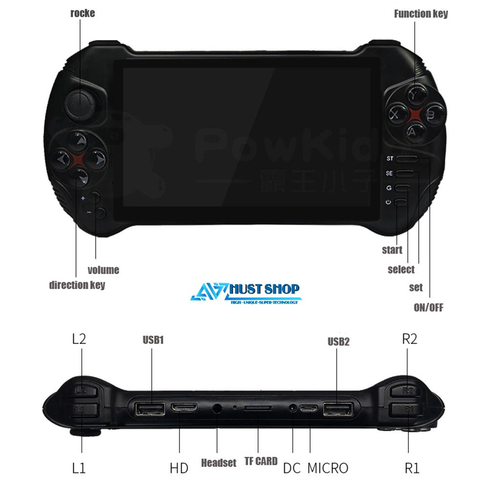 Máy Chơi Game X15 Hệ Điều Hành Android 7.0 Hỗ Trợ Full game PSP/PS1/N64 Cân God Of War/PUBG Màn Hình Cảm Ứng