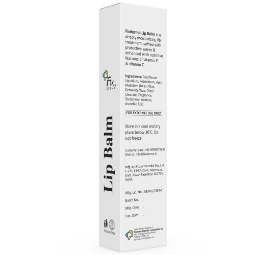 ✅[Chính Hãng Fixderma] Son Dưỡng Môi Mềm Mượt Chống Khô Và Nứt Nẻ Chứa Vitamin E, C Fixderma LIP BALM _15ml