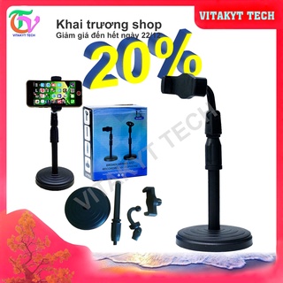 Kẹp điện thoai xoay 360 độ tùy chỉnh độ cao giá kẹp điện thoại đơn