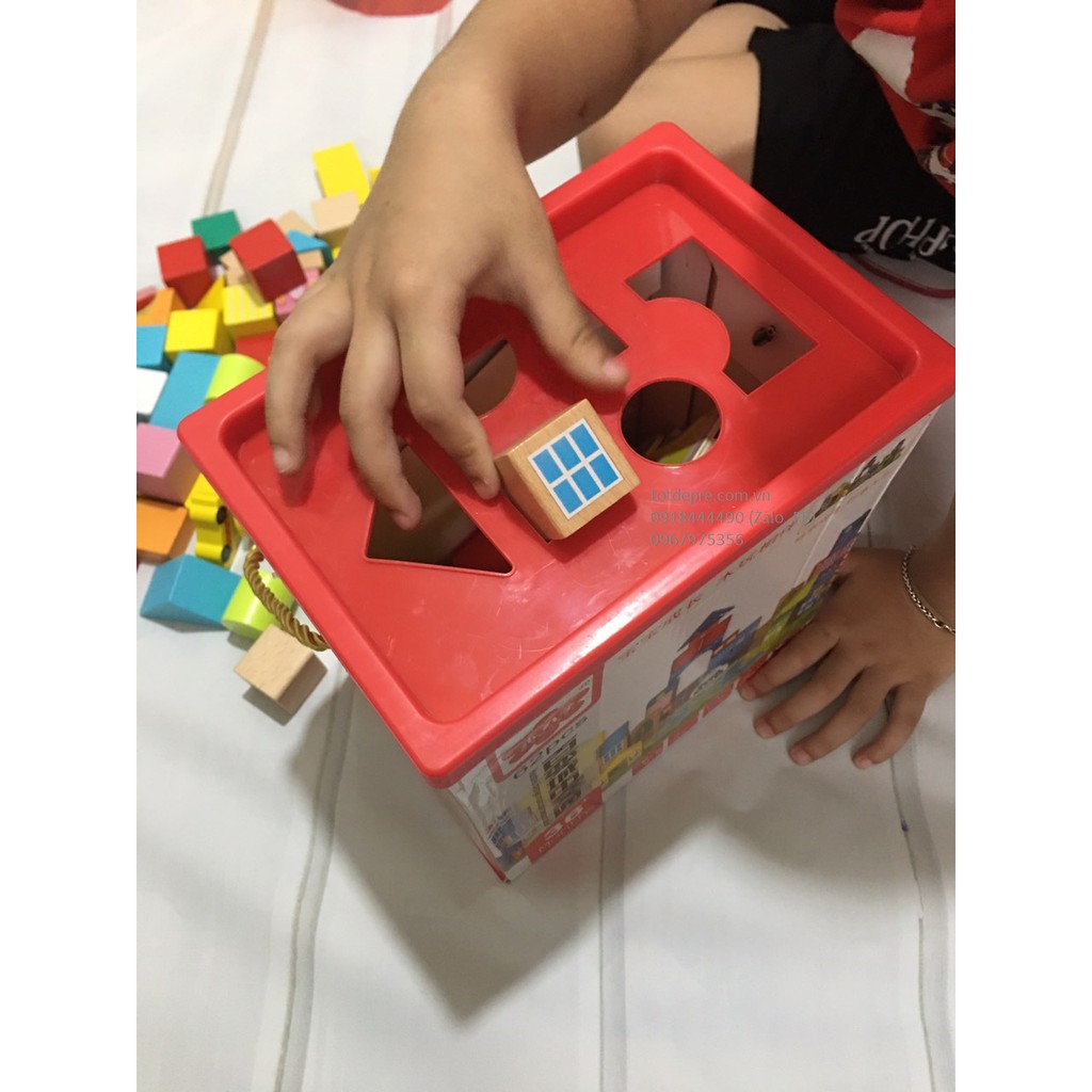 Đồ chơi gỗ mô hình kiến trúc thành phố