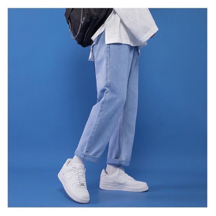 Quần jean bò baggy nam nữ ống suông rộng Unisex hàng Quảng Châu phong cách Hàn Quốc sành điệu style 2021 - HAPONO-MJ044 | BigBuy360 - bigbuy360.vn
