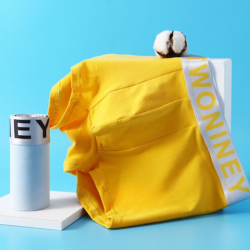 Set 1 / 3 Quần Lót Boxer Cotton Thoáng Khí Kháng Khuẩn Màu Trơn Thời Trang Cho Nam