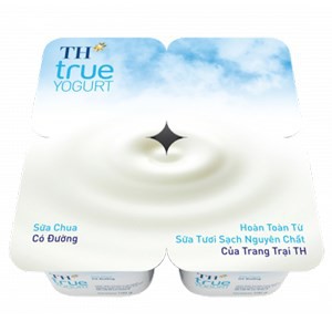 (Ship nhanh trong HCM) Sữa chua có đường TH True Yogurt 100g (lốc 4 hộp)