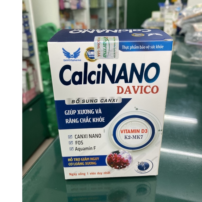 CalciNano Davico - Hỗ trợ cải thiện tình trạng còi xương ở trẻ, giúp bổ sung canxi cải thiện tình trạng còi xương ở trẻ