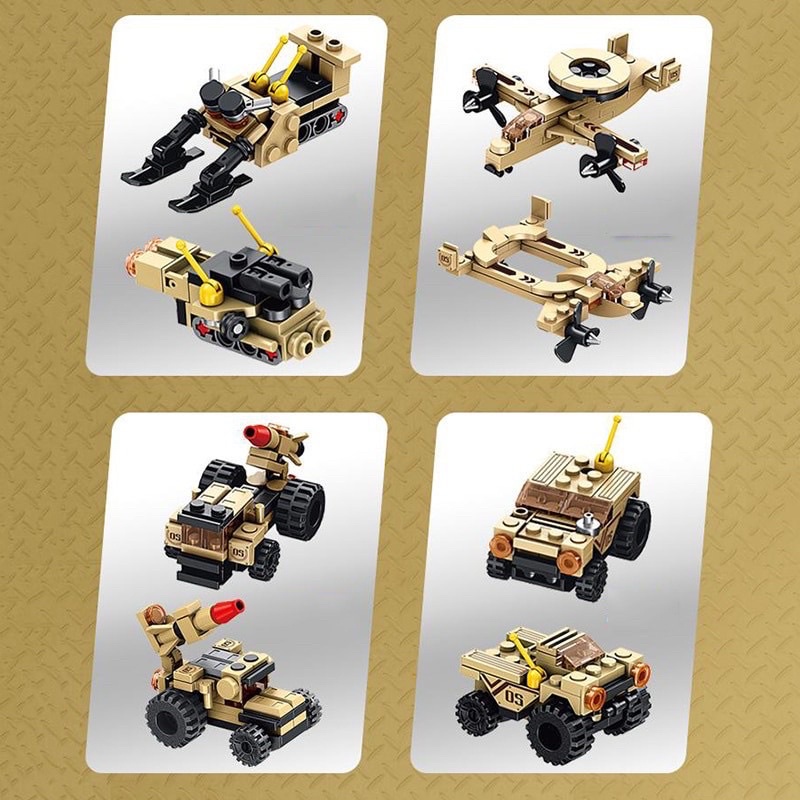 Bộ đồ chơi lắp ráp lego tên lửa phòng không 12in1