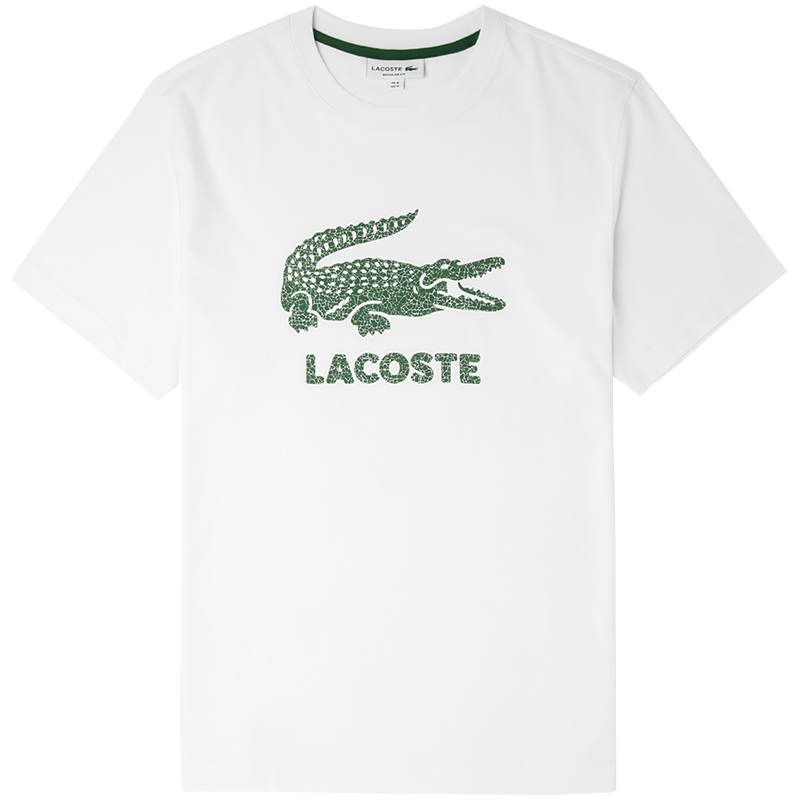 LACOSTE Men's Fashion Trend Personality Round Neck Printed Cotton Short Sleeve T-Shirt