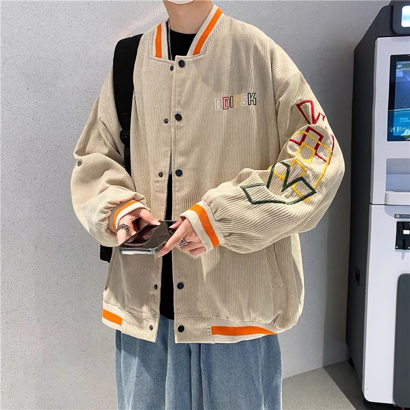 Áo khoác bomber nhung big size 100kg thêu hình unisex cho cả nam & nữ