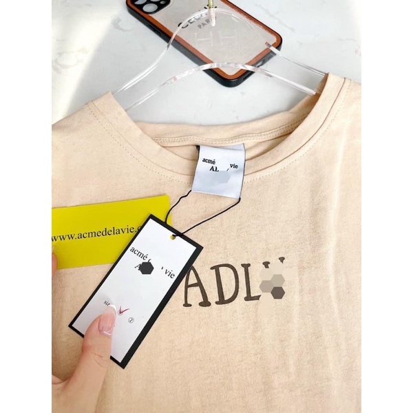 ÁO PHÔNG MÀU BE A-D-L-V DÁNG RỘNG