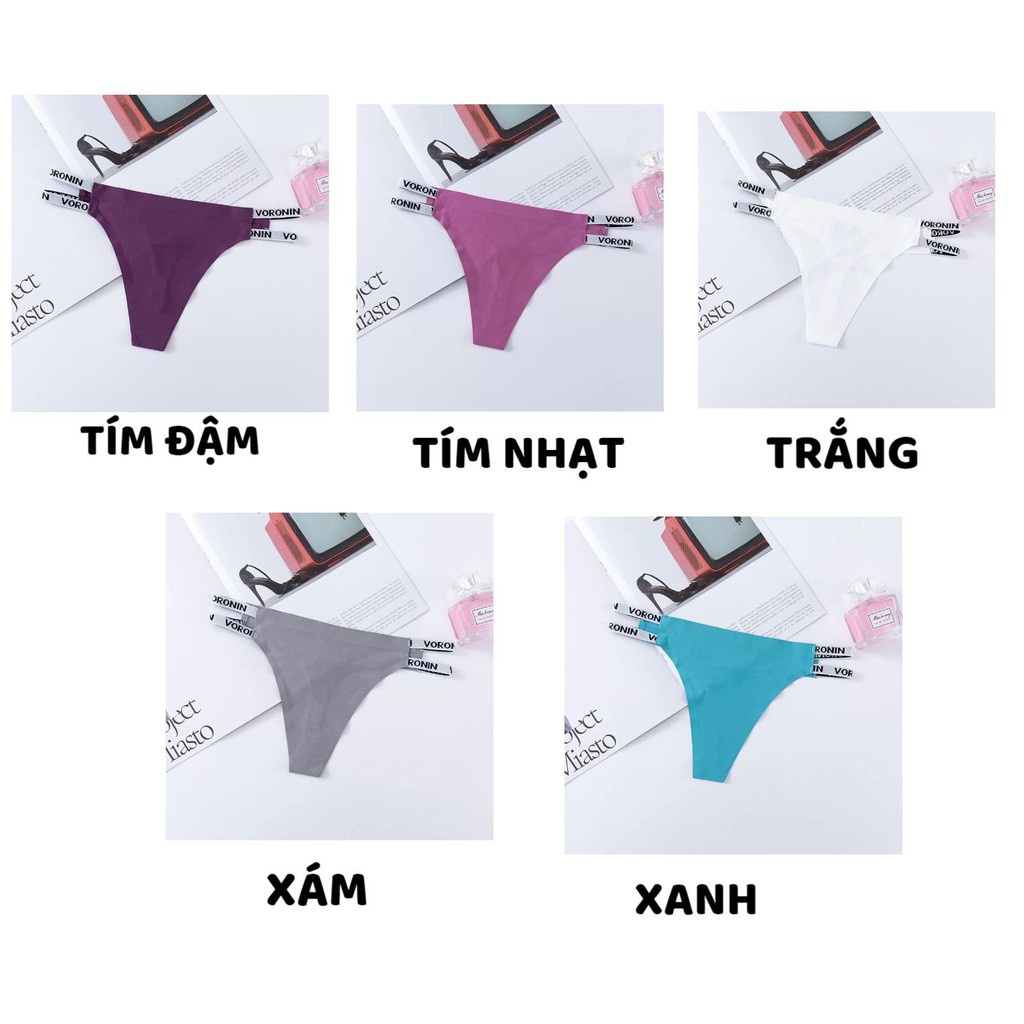 Quần Lót Lọt Khe - Quần Lót Nữ đúc su lọt khe thiết kế dây 2 mảnh phối chữ mã 1592