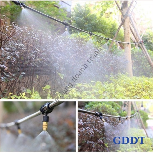 Đầu béc tưới cây, Béc tưới đồng phun sương chân ren 21mm có chỉnh tia