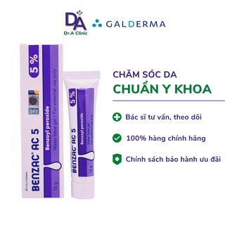 Benzac AC 5 Benzoyl Peroxide 15g Gel Chấm Mụn BPO giảm viêm sưng nhanh gọn hiệu quả - Dr.A Clinic