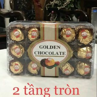 Socola viên tròn , hộp 2 tầng