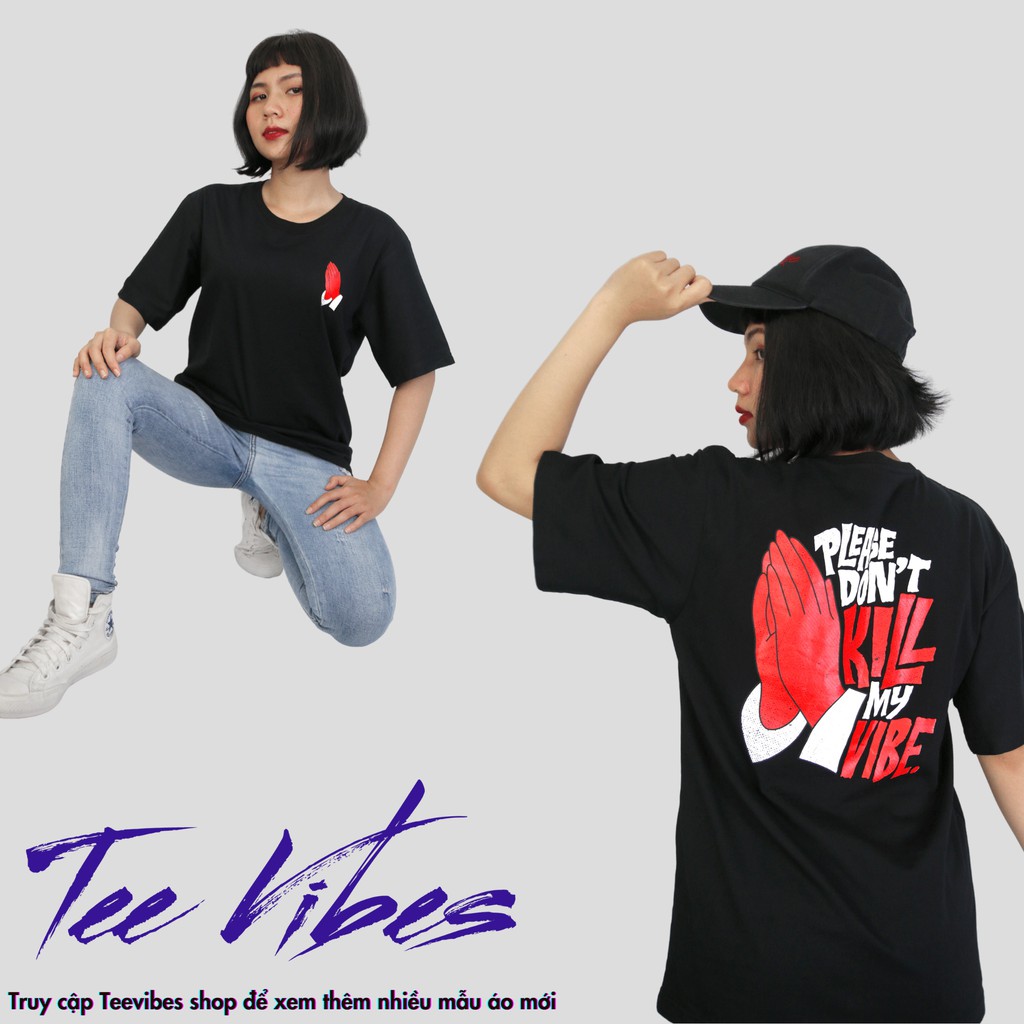 Áo thun tay lỡ TEEVIBES dáng Unisex phong cách in hình My Vibes TV001