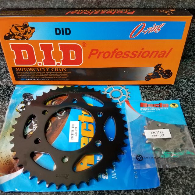 Nhông sên dĩa phốt cao su 12ly Exciter 150, fz150, fz16