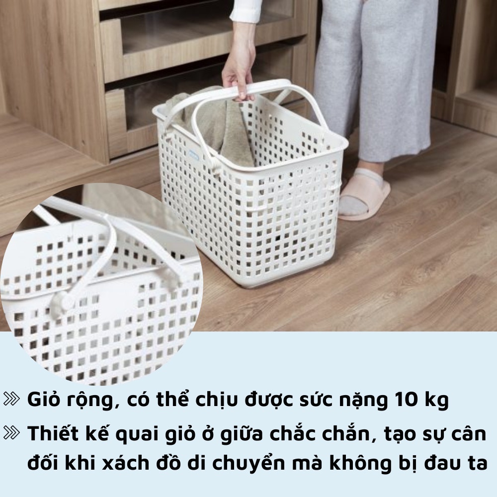 Làn đi sinh cho mẹ và bé nhật bản inochi loại giỏ xách có quai giữa kèm nắp tiện dụng đựng quần áo em bé