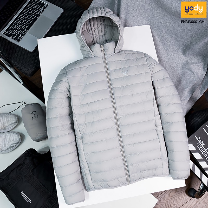 Áo khoác phao nam YODY siêu nhẹ giữ ấm tốt mũ có thể tháo rời thoải mái mềm mại MCPJ25F036 | BigBuy360 - bigbuy360.vn