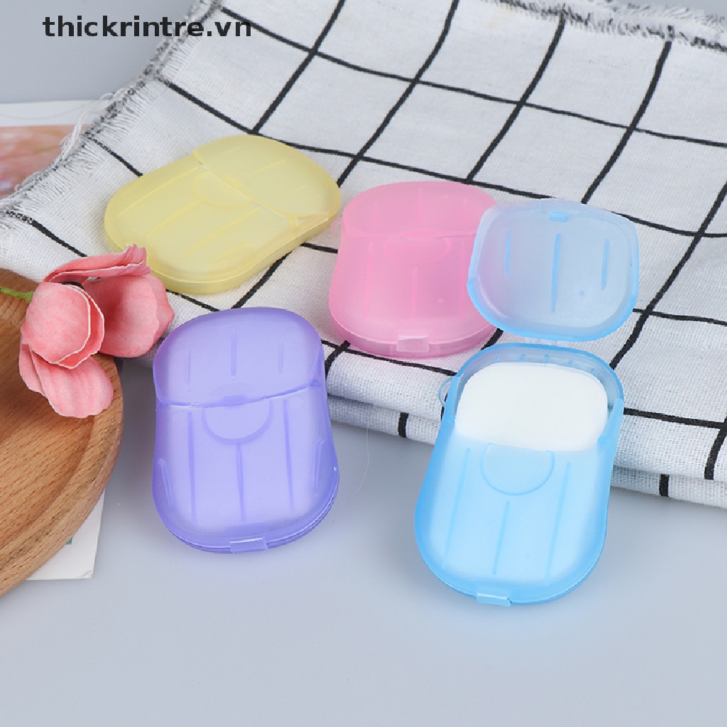 Hộp 20 Miếng Giấy Xà Phòng Rửa Tay Tiện Lợi