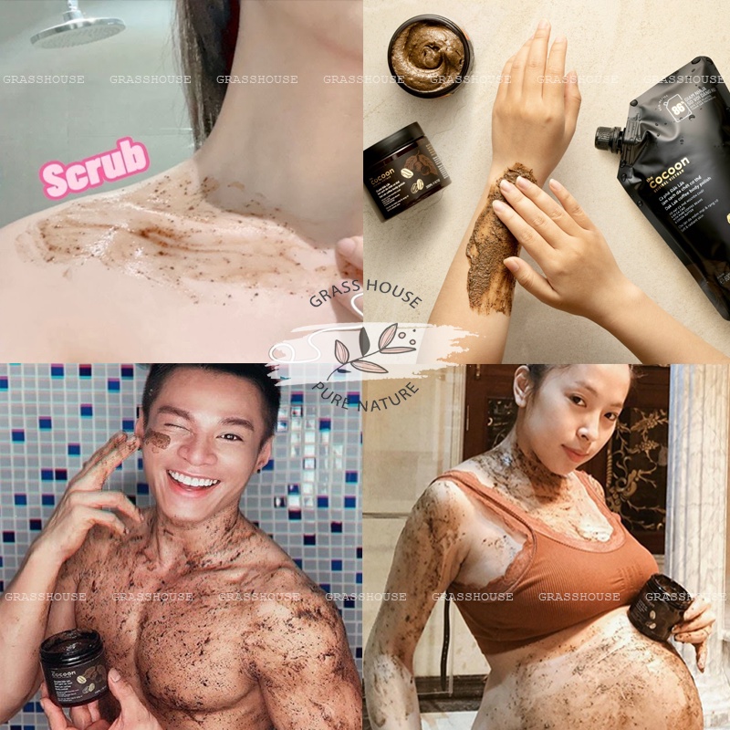 Tẩy da chết cơ thể cà phê Đắk Lắk Cocoon giàu chất chống ôxi hóacho làn da mềm mại và rạng rỡ 200ml [DẠNG HŨ & DẠNG BỊCH