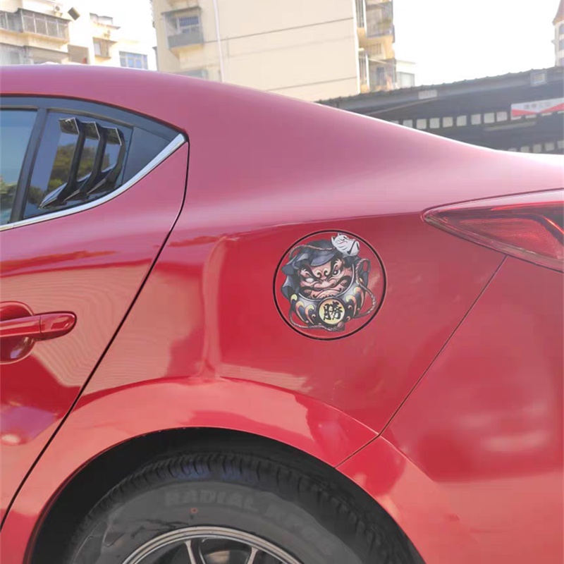 Đề Can Phản Quang Dán Trang Trí Bình Xăng Xe Hơi / Mô Tô / Xe Máy Họa Tiết Chữ Cái Hình Thoi Kiểu Nhật Bản