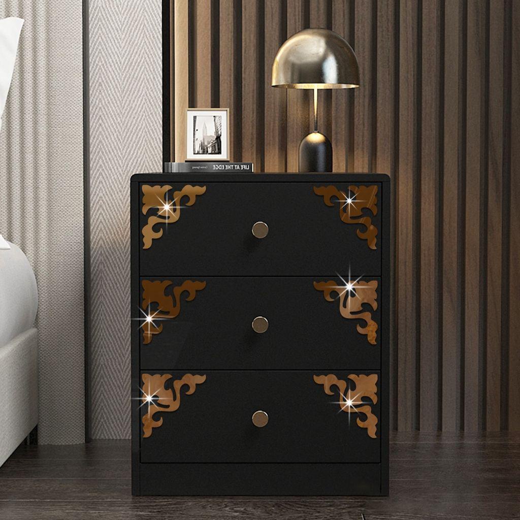 Miếng Dán Tường Hình Hoa 3D Hiệu Ứng Tráng Gương Lấp Lánh DIY