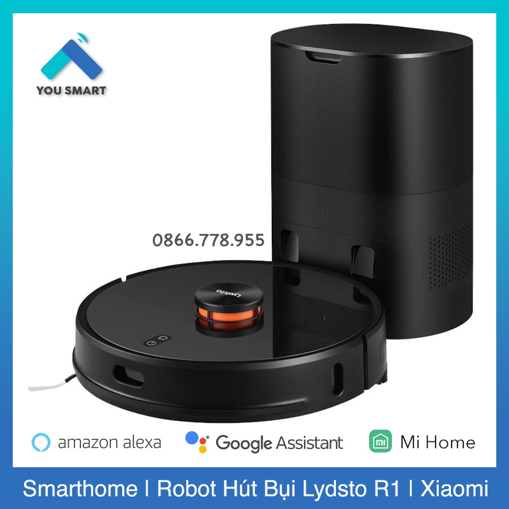 Robot hút bụi Xiaomi Lydsto R1 với hộp đựng bụi tự động đổ rác kết hợp sạc thông minh