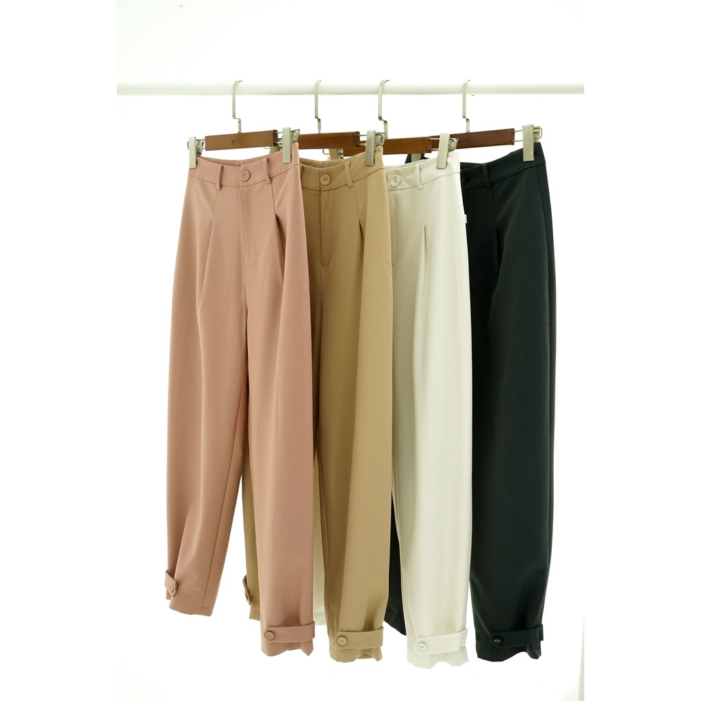 Quần Baggy lưng cao có túi Enis [Méo Shop]