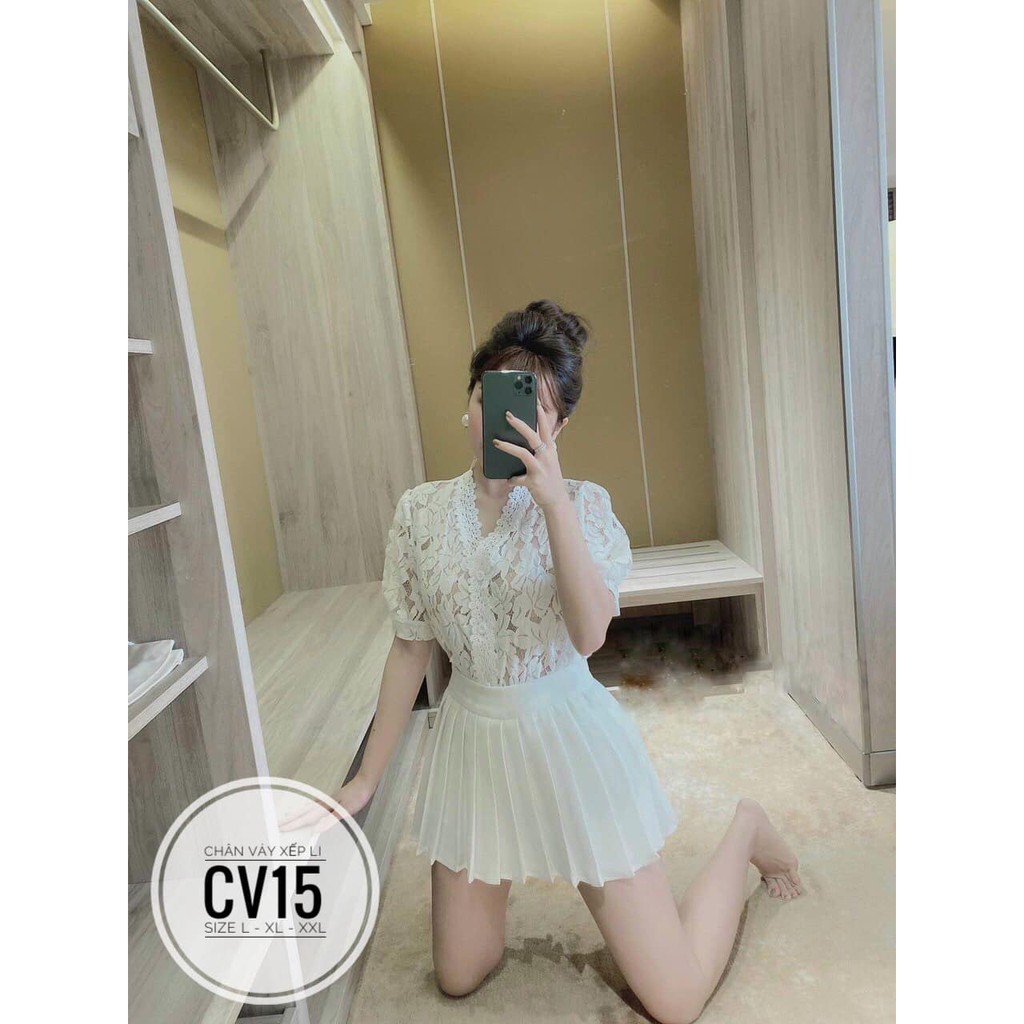 BIGSIZE Chân váy xếp li CV15 Màu sắc: đen - trắng - nude | BigBuy360 - bigbuy360.vn