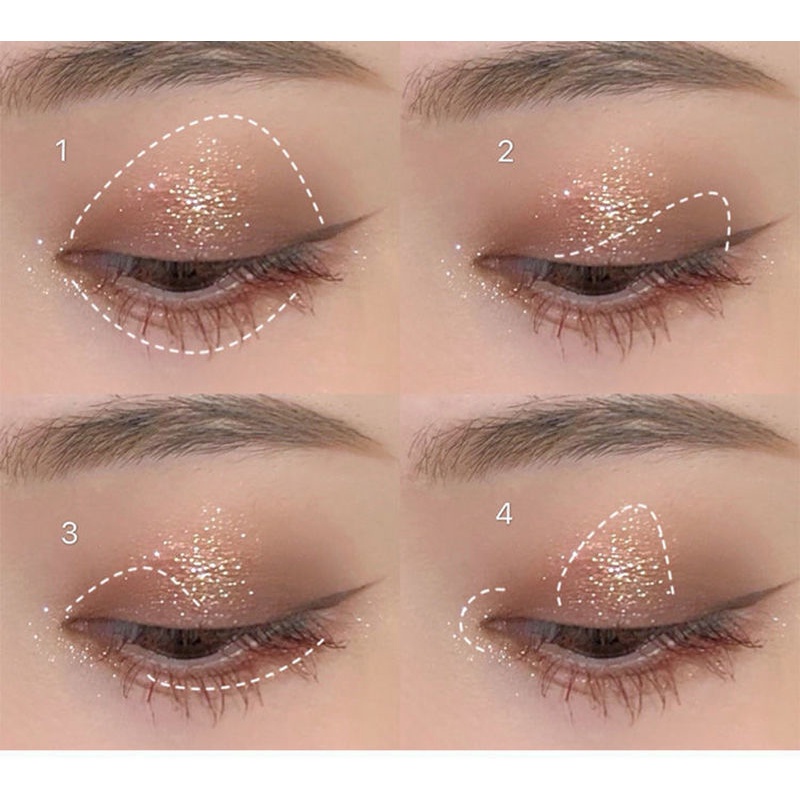 Bảng Phấn Mắt 5 Màu Sắc Hiệu Ứng Lì / Ánh Nhũ Ngọc Trai Trang Điểm Thời Trang