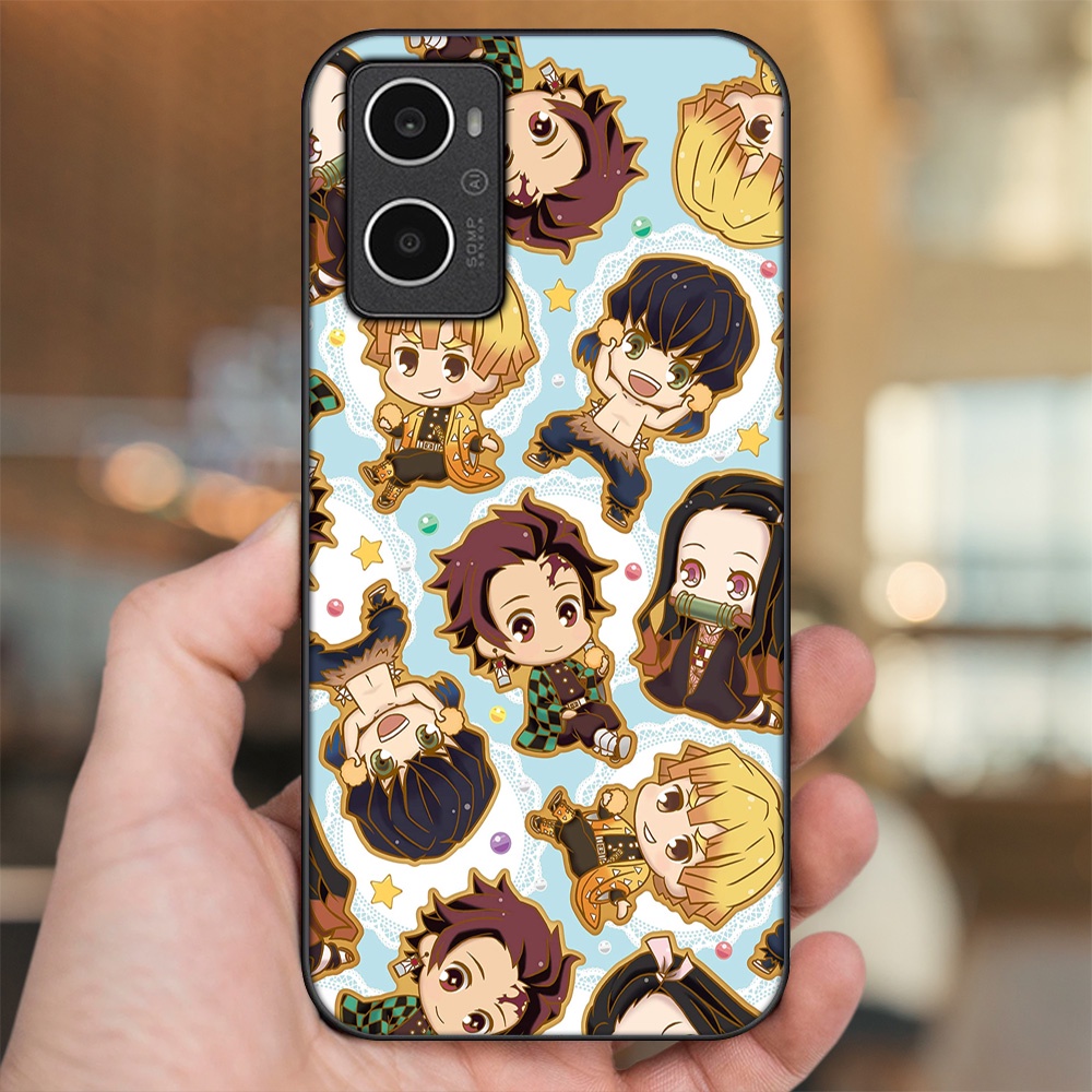 Ốp lưng Oppo A96 4G viền đen in hình Zenitsu Kimetsu no Yaiba