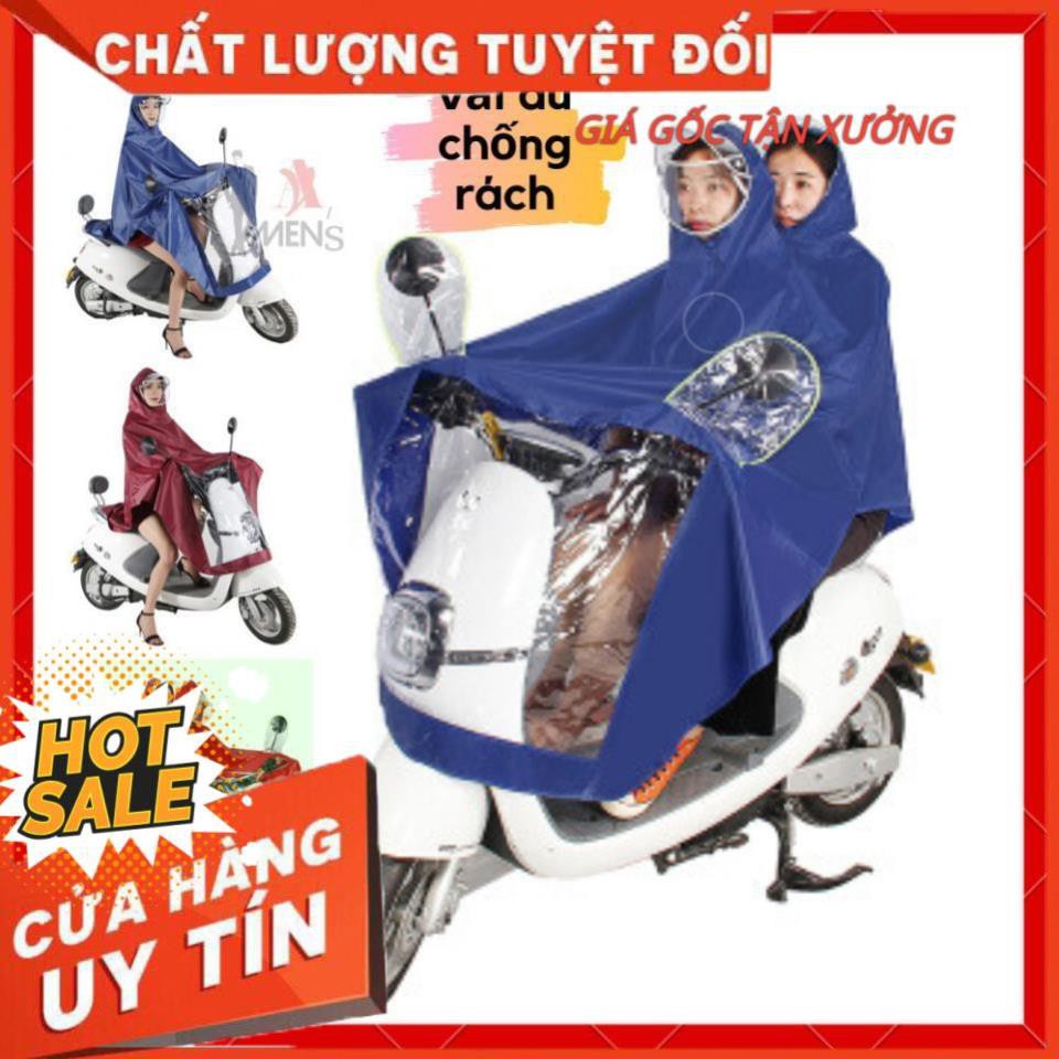 Áo mưa 2 đầu phản quang áo mưa cánh dơi 2 đầu 1 đầu phản quang vải dù ép PVC chống rách có kính che mặt