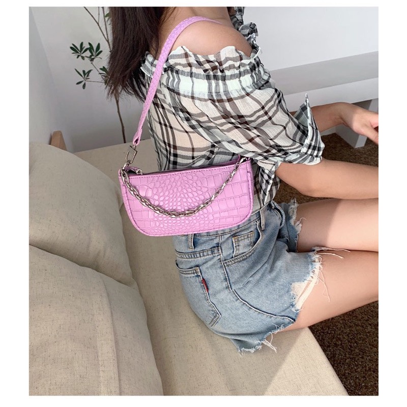 TÚI KẸP NÁCH QUAI XÍCH BẠC ( kèm hình thật ) | BigBuy360 - bigbuy360.vn