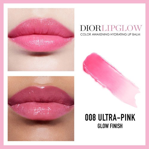 Son Dưỡng Dior 008 Màu Hồng Nhạt Addict Lip Glow Ultra Pink (Mới Nhất 2021)[Chính Hãng].Dòng Son Dưỡng Cao Cấp.