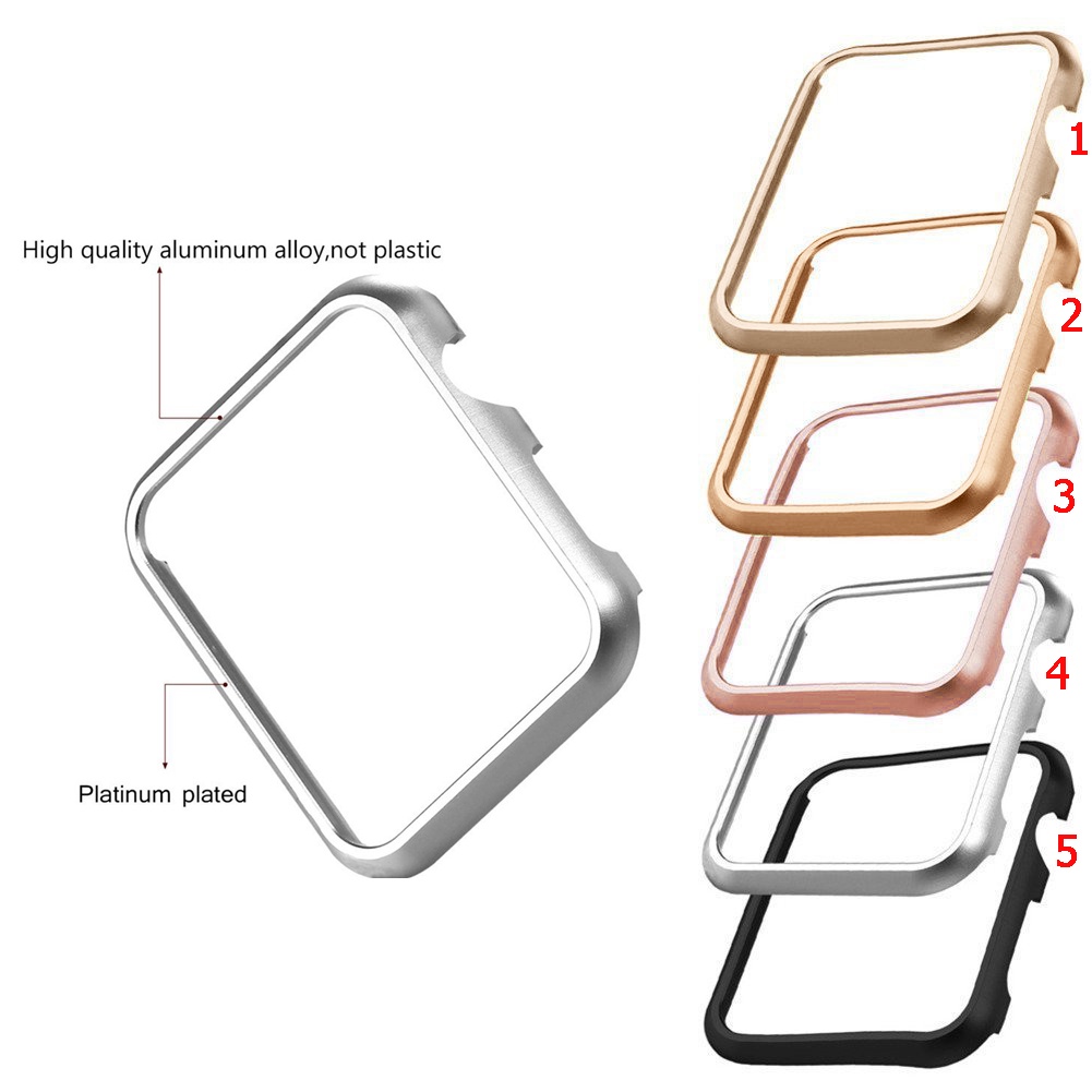 Khung bảo vệ bằng hợp kim nhôm cho đồng hồ Apple Watch 38mm 42mm 40mm 44mm 41mm 45mm