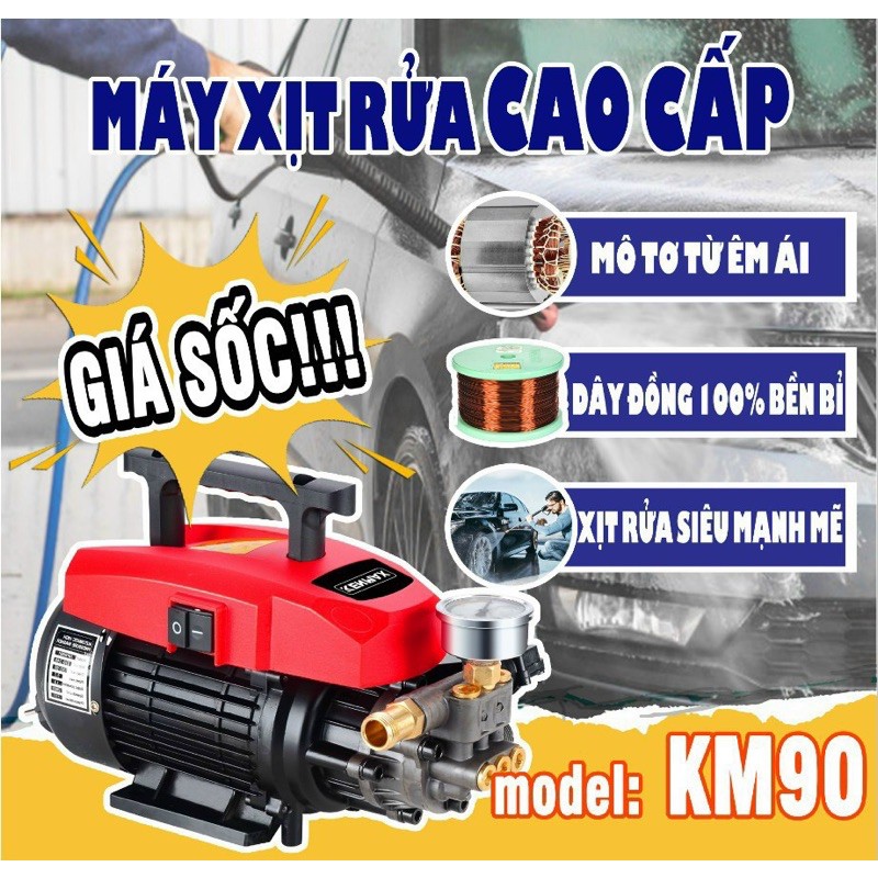 Máy Rửa Xe KENMAX KM90, Áp Lực Cao.